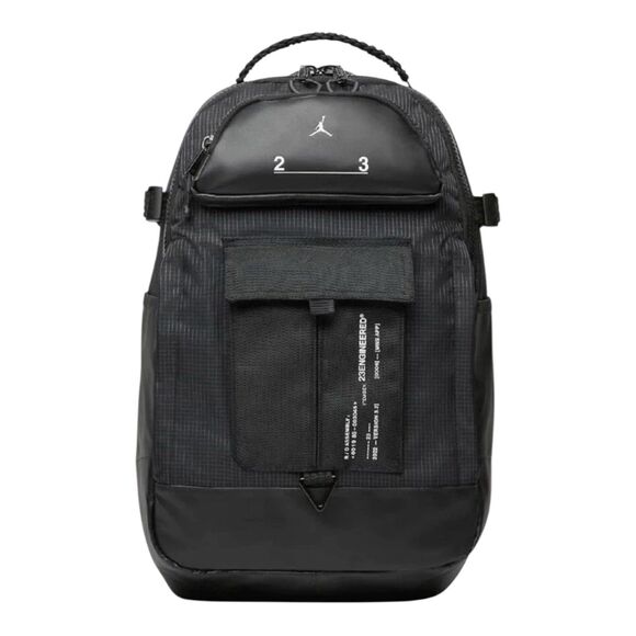 JORDAN AIR Backpack Black 23 Engineered 15" Laptop Travel MA0691-023 RARE - Picture 1 of 13